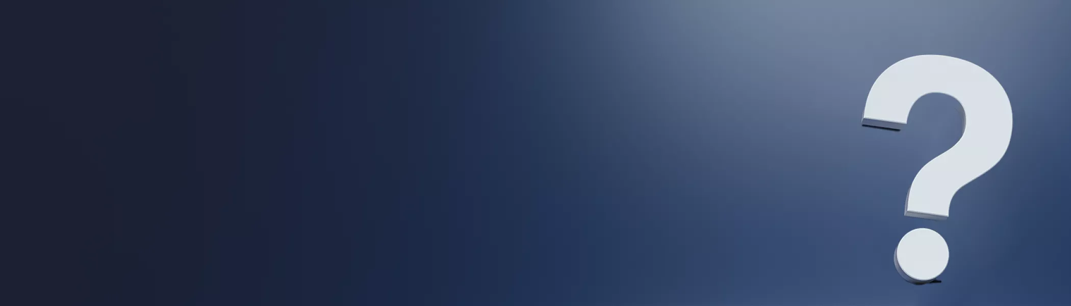 FAQ banner solid blue 1900 x 400 pixel