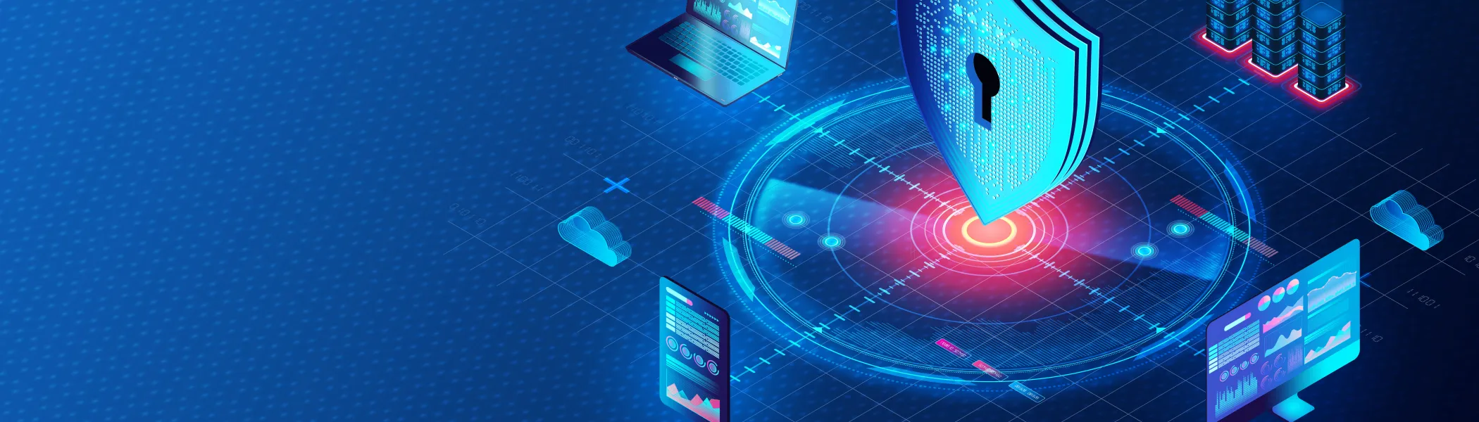 Cybersecurity shield 
