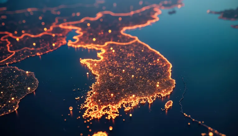 Digital map of Korea