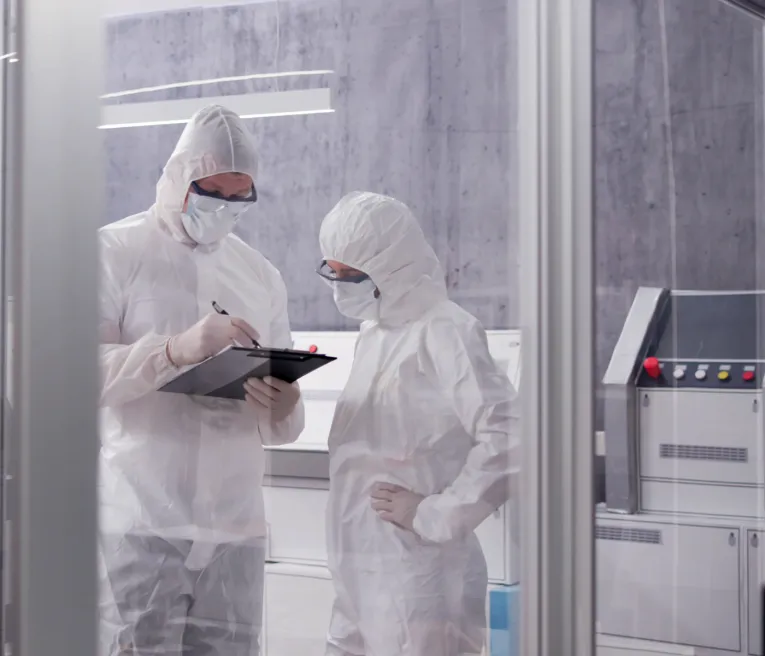 Engineers in Cleanroom cropped