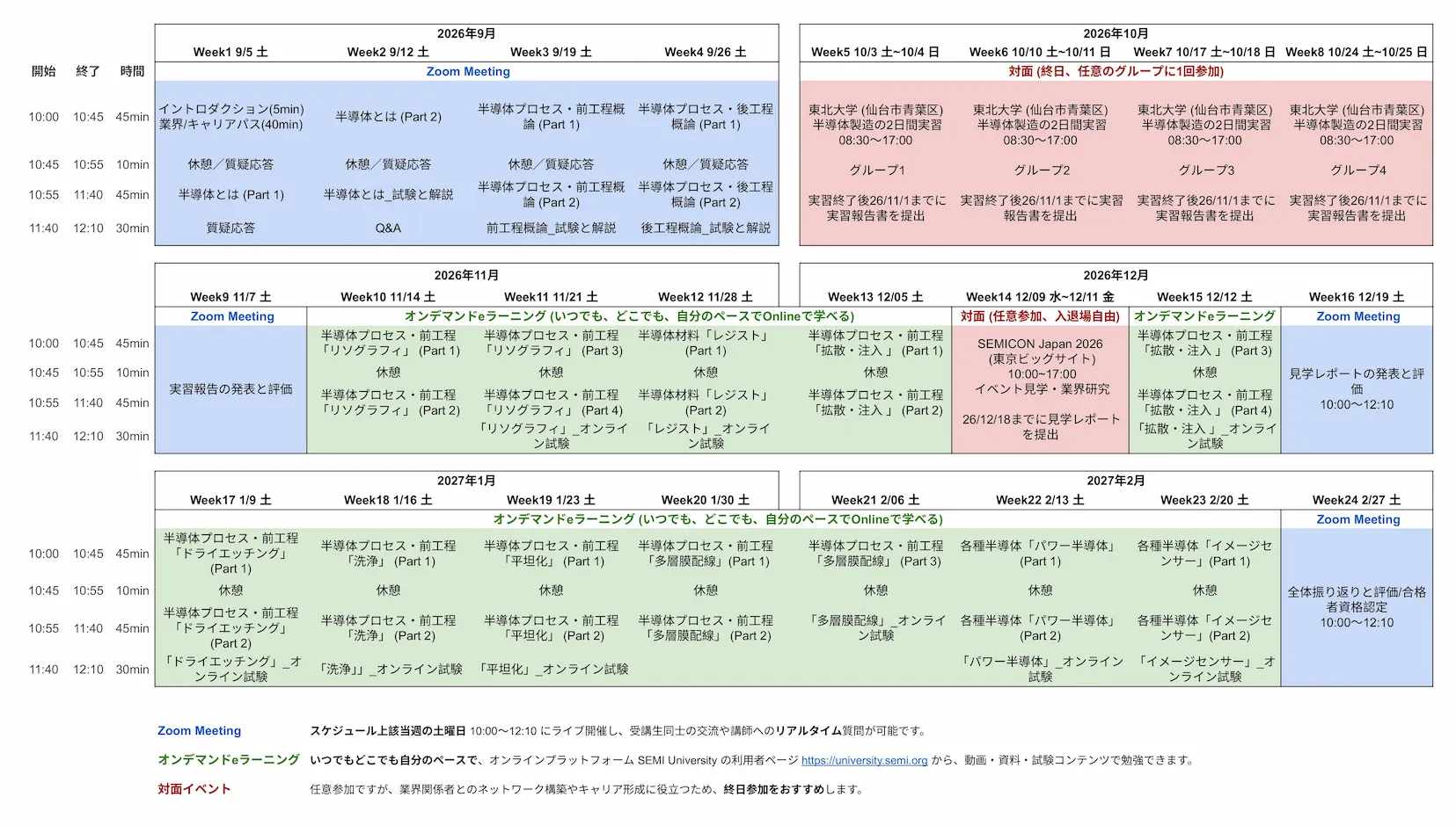 スケジュール