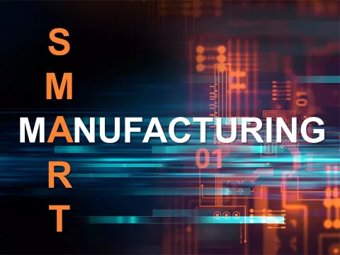 smart manufacturing text overlay