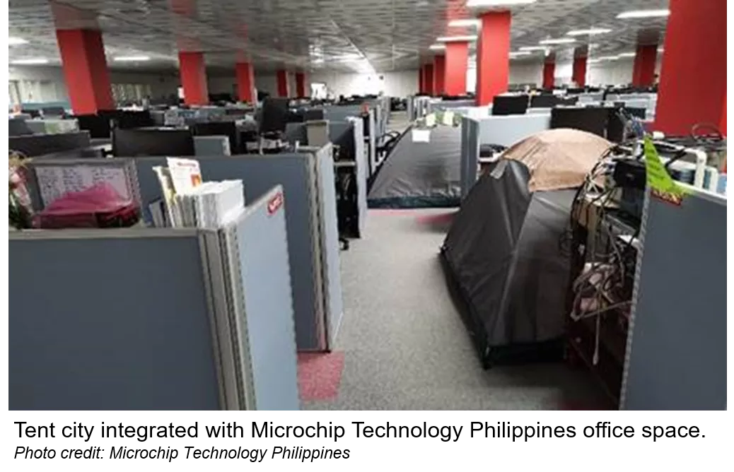 Microchip tent city office space 5