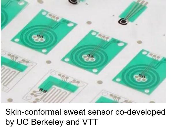 VTT skin conformal sweat sensor